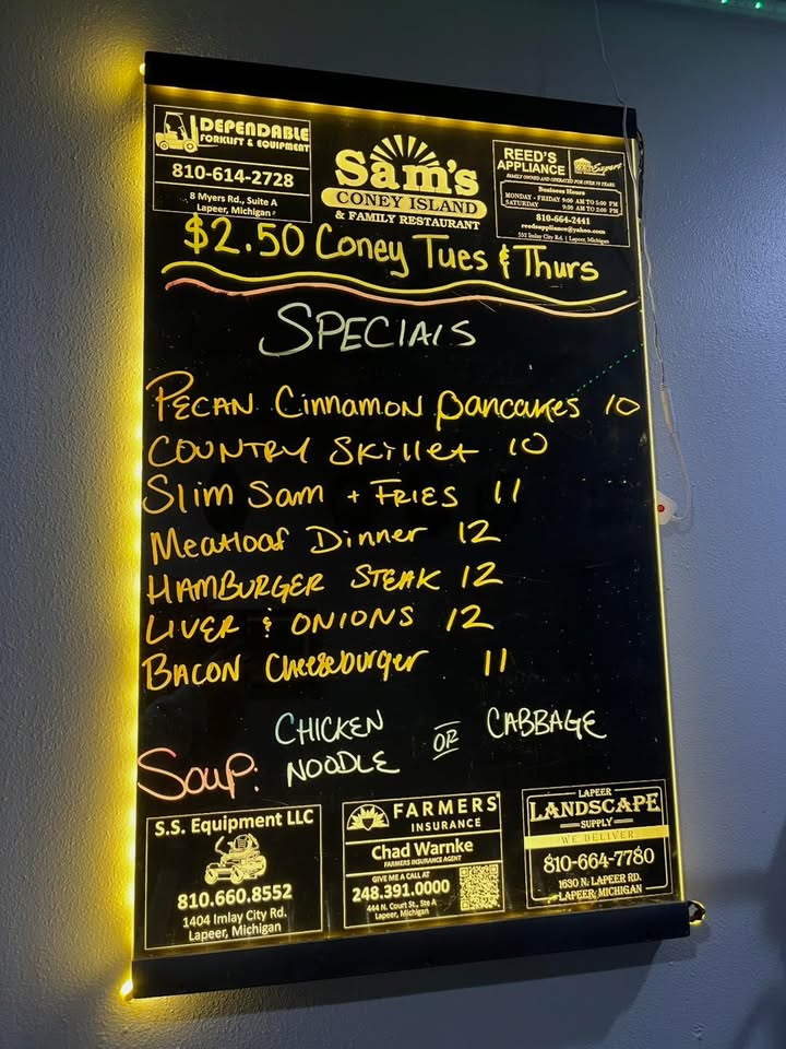 10/13/26 Daily Specials Open 8/8.