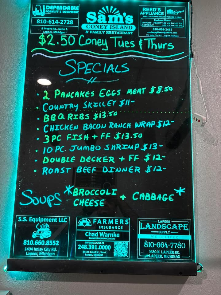9/18/26 Daily Specials.