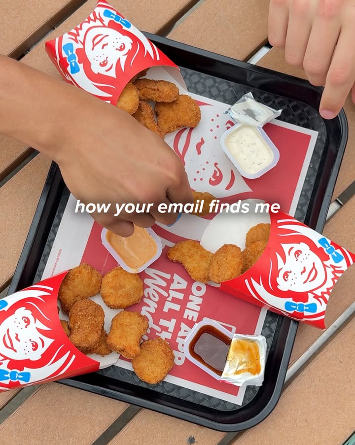 inbox might be full but so is my stomach bc I got 10pc nuggs $1.99 10pc nuggs...