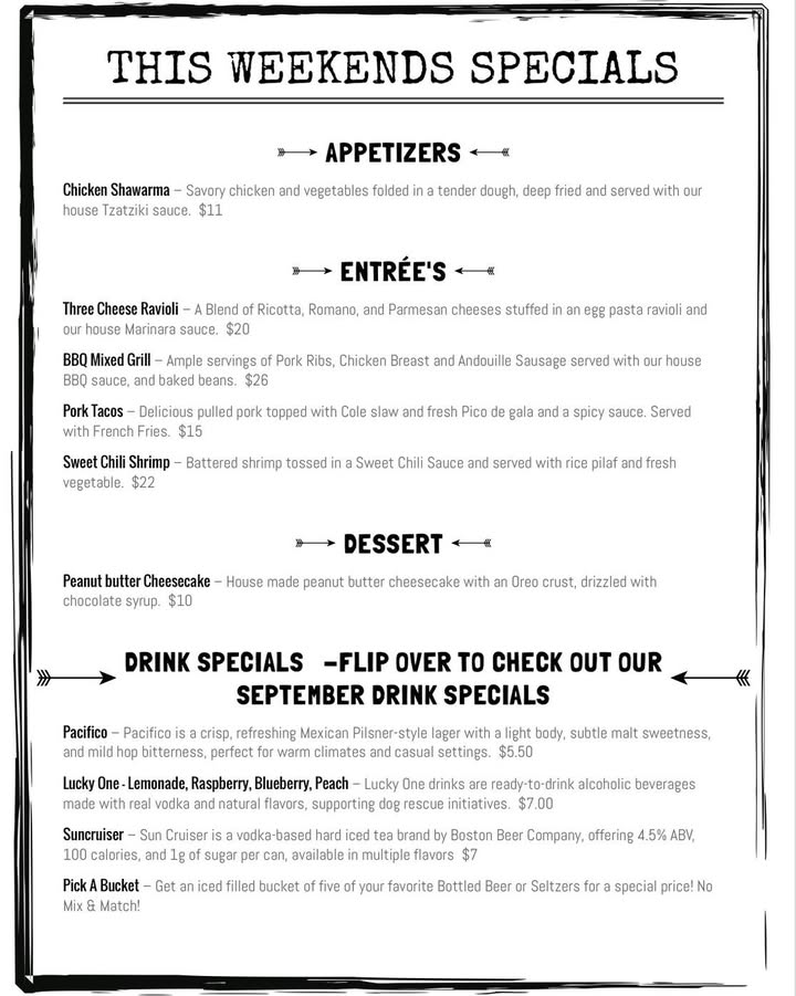 Kick off the weekend with something delicious at E.G.