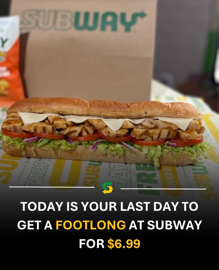 Sub Club members! This is your last day to get a footlong on our app/online for...