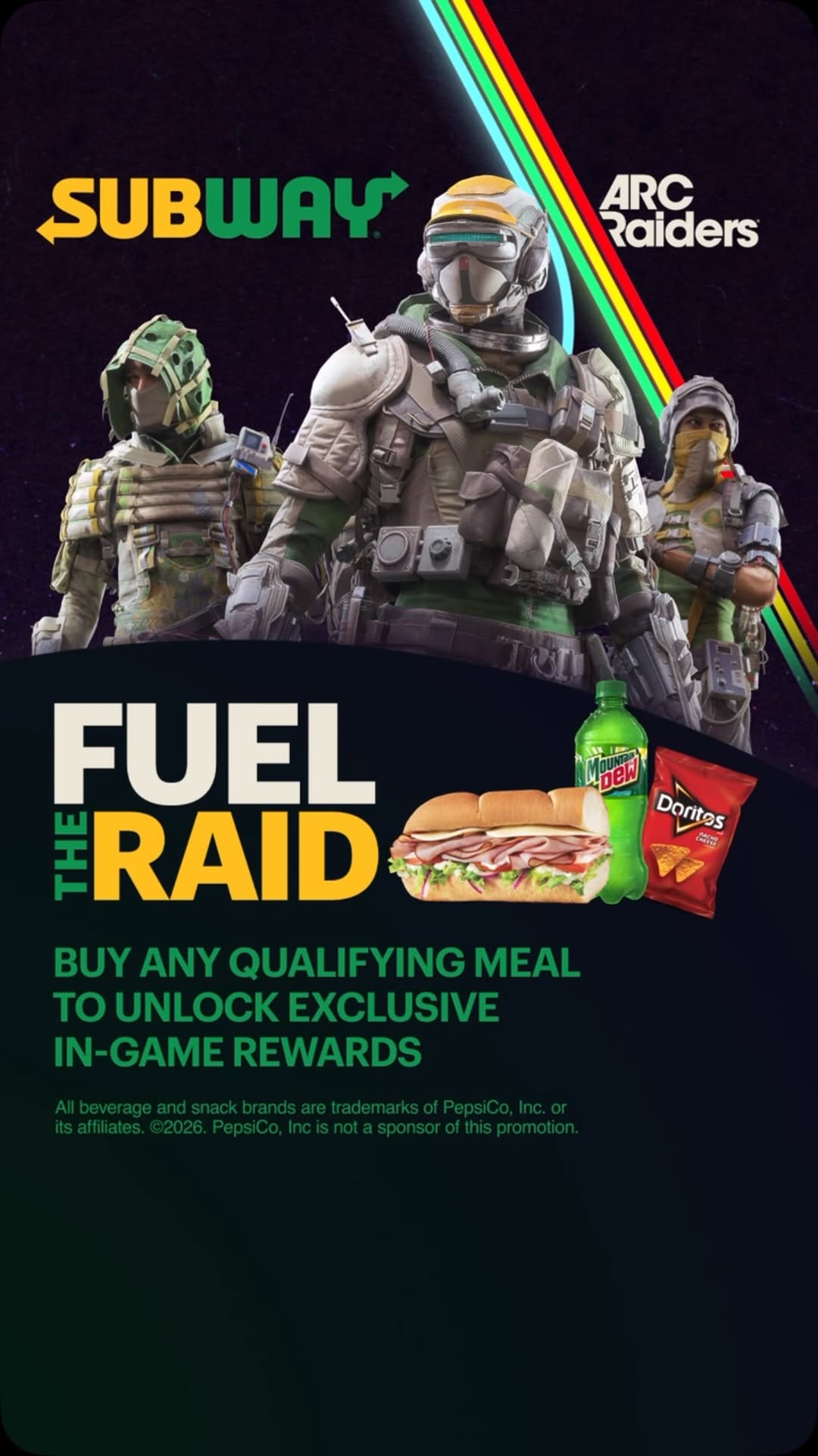 Calling all Raiders! Purchase a qualifying Subway® meal to unlock exclusiveARC...