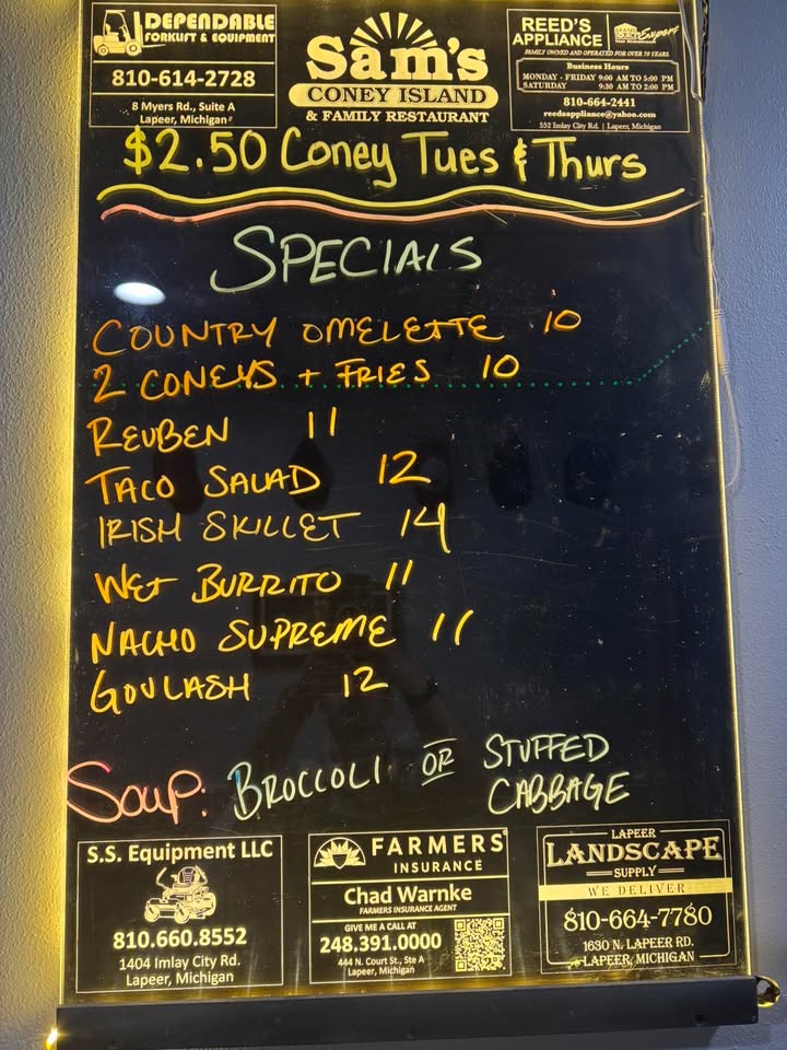 10/12/26 Daily Specials Open 8/8.
