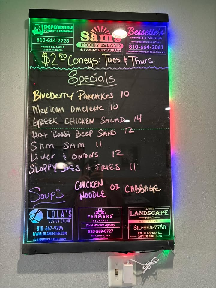 9/15/26 Daily Specials Open 8/8.