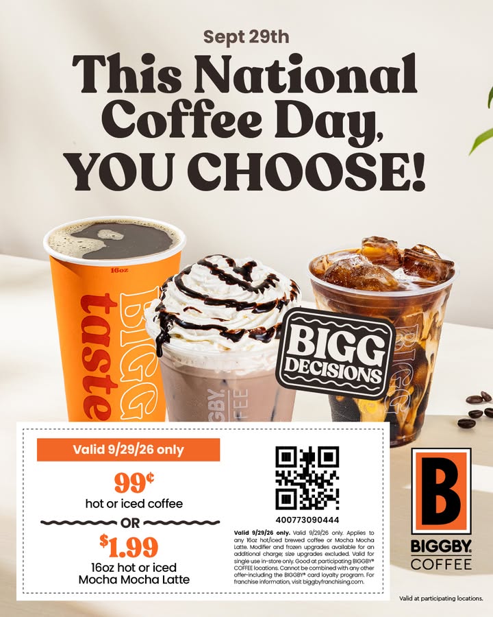 This National Coffee Day, the choice is yours!