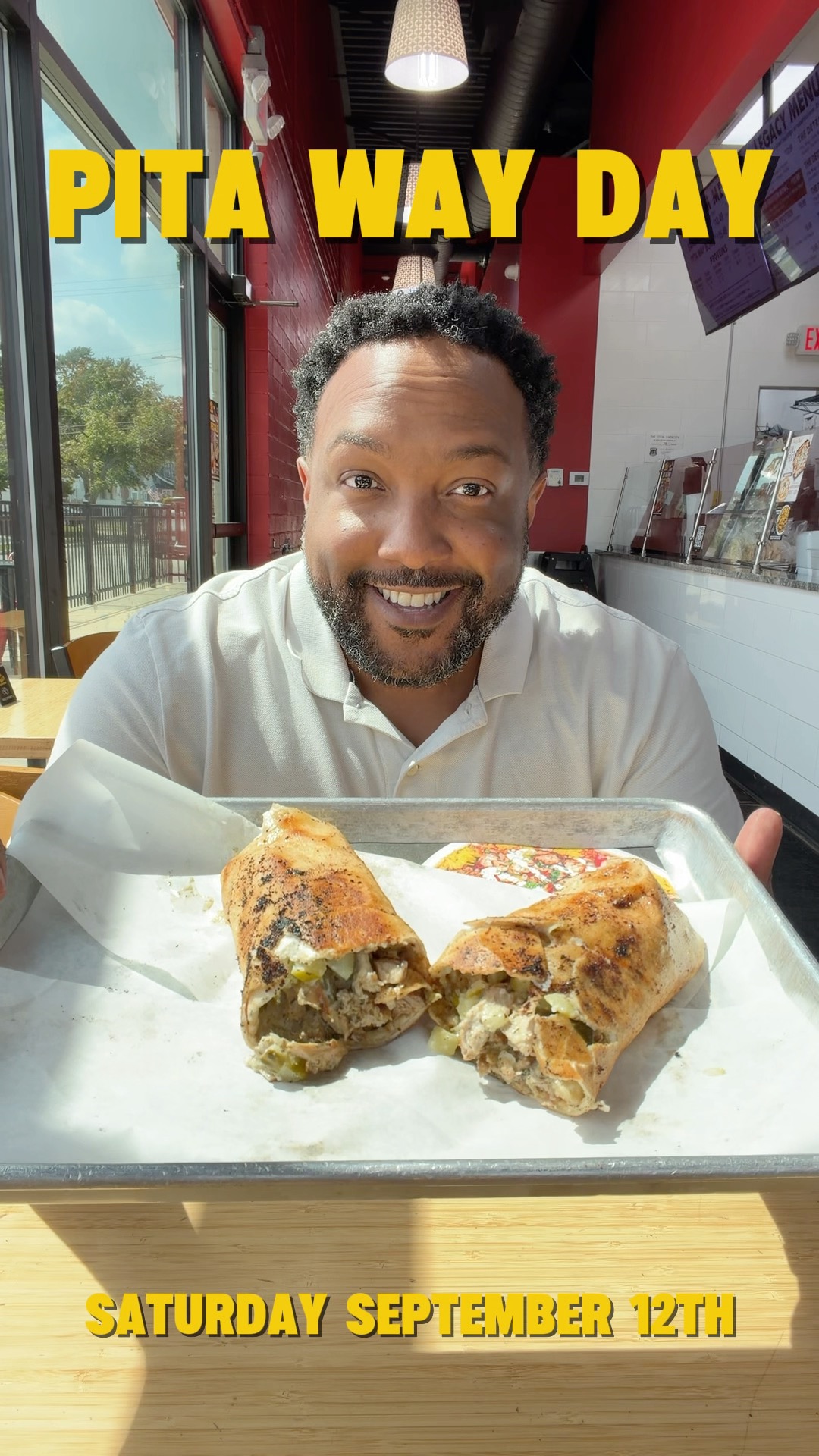 Pita Way Day is BACK 🙌 Saturday, September 12 — the first 100 people in line...