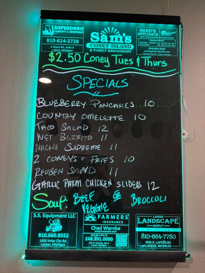 9/28/26 Daily Specials Open 8/8.