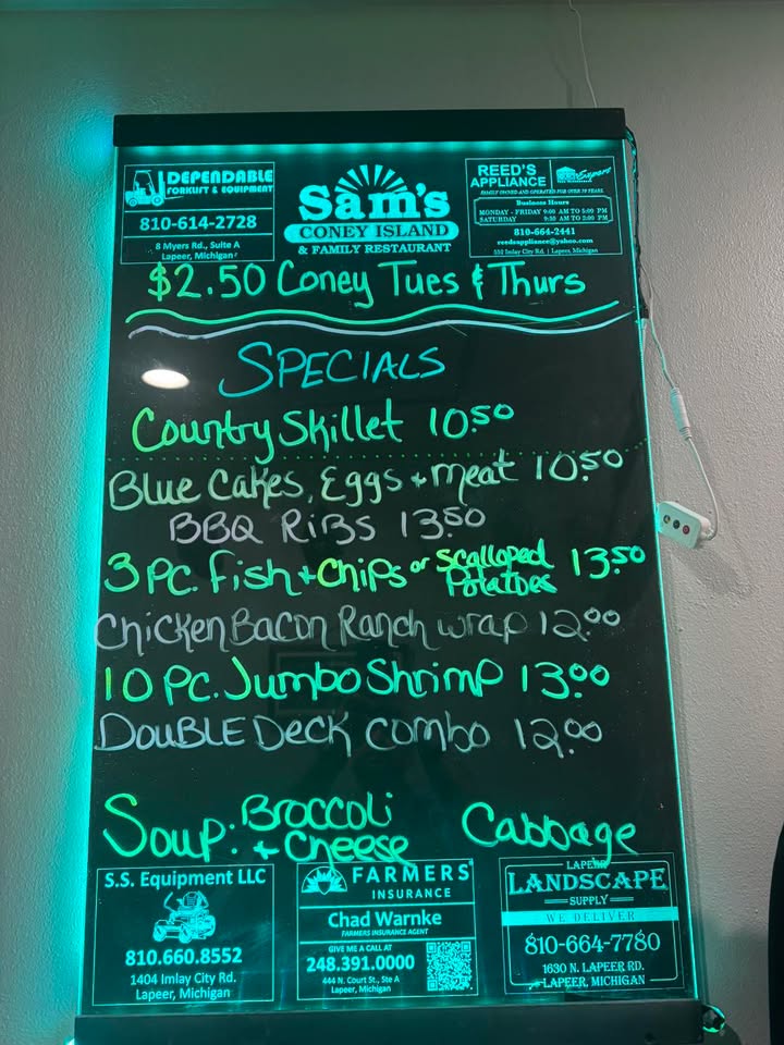 10/2/26 Daily Specials Open 8/8.