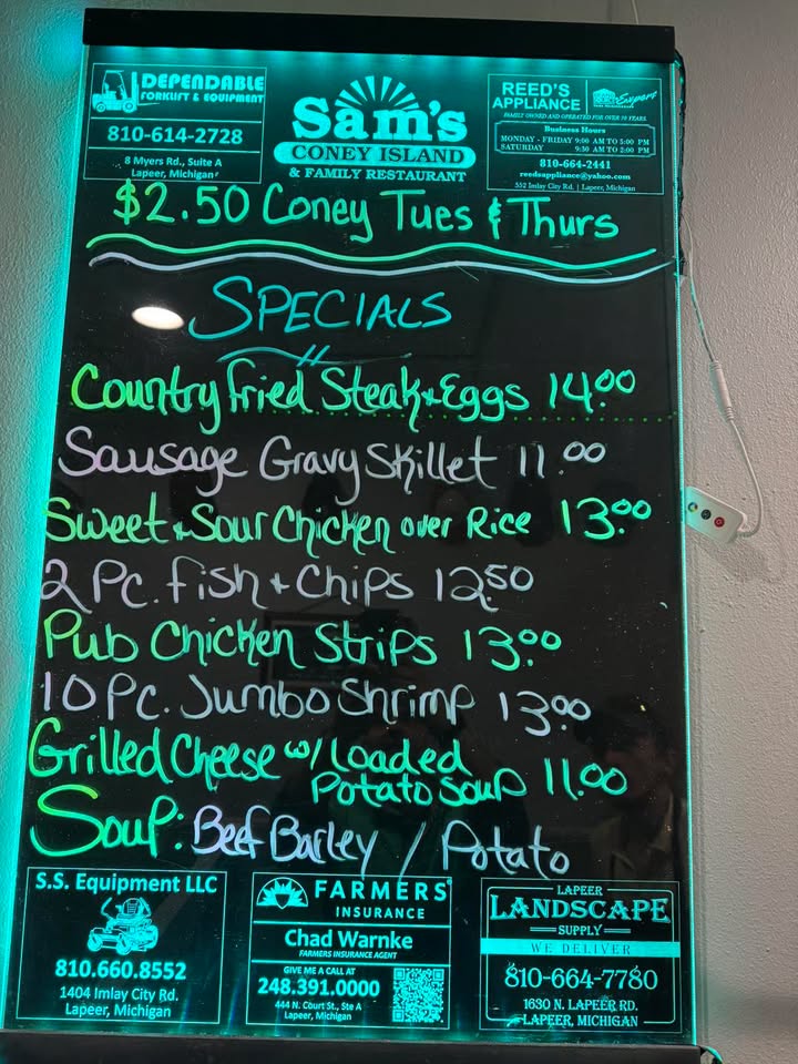 9/23/26 Daily Specials Open 8/8.